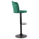 Set 2 Sgabelli 38x38x60/80 cm in Velluto Base Nera Ottanio