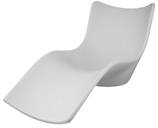 Lettino Chaise Longue da Giardino 212x89x103 cm in Polietilene Sined  Cassiopea Bianca sconto
