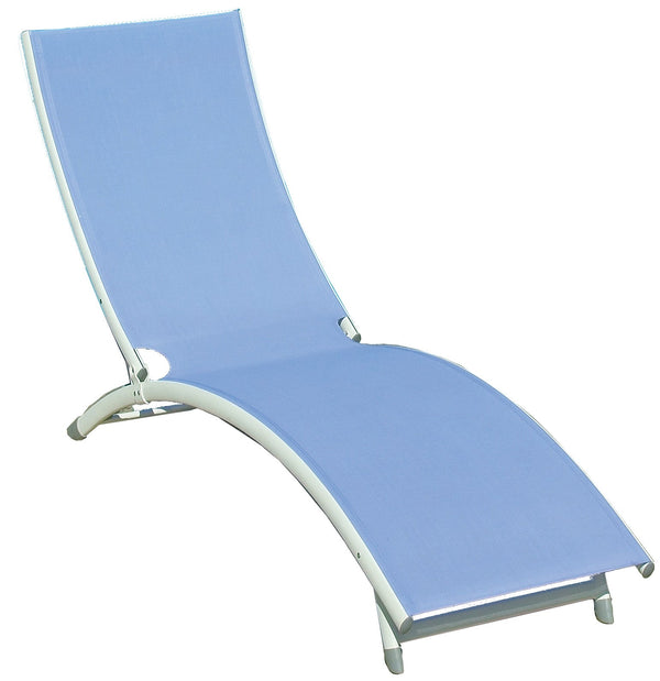 Lettino Prendisole da Giardino in Alluminio Vorghini Onda Azzurro online