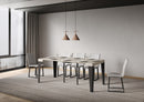 Consolle Allungabile 90-196x40x77 cm Flame Small Cashmere Telaio Antracite 
