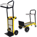 Carrello Portapacchi Pieghevole Piattaforma Multifunzione Porta Pacchi in Acciaio Giallo