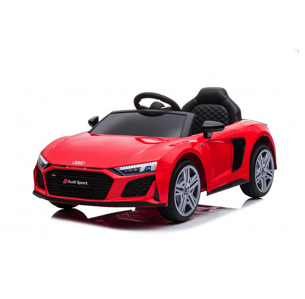 acquista Macchina Elettrica per Bambini 12V Licenza Ufficiale Audi R8 New Spyder con Telecomando e Sedile in pelle Rosso