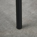 Set 4 Sgabelli Rotondi Ø41,5x46 cm in Tessuto Effetto Velluto Nero  