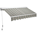 Tenda da Sole Semicassonata 200x250 cm Tessuto in Poliestere Riga Verde