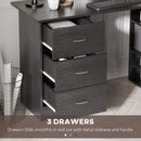 Scrivania PC da Ufficio 3 Ripiani 3 Cassetti 120x49x72 cm in Legno MDF Nera