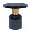 Tavolino Nalima Blu D41 Rotondo in Metallo