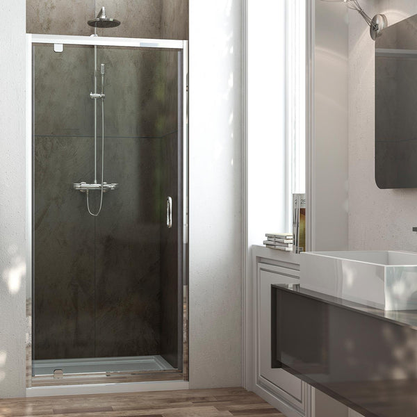 Porta Parete Doccia 1 Anta Battente In Cristallo Trasparente 6mm H185 Fosterberg Koge Varie Misure prezzo