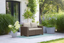 Divano 2 Posti da Giardino 141x68x71,5h cm Keter California Cappuccino