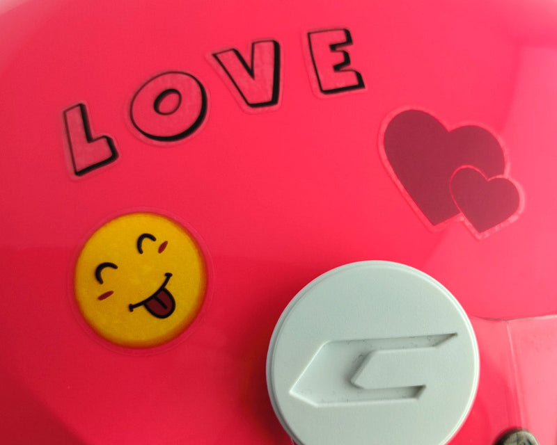 Casco Demi-Jet per Bambini Visiera Lunga CGM Magic Smile 205S Rosa Fluo Varie Misure