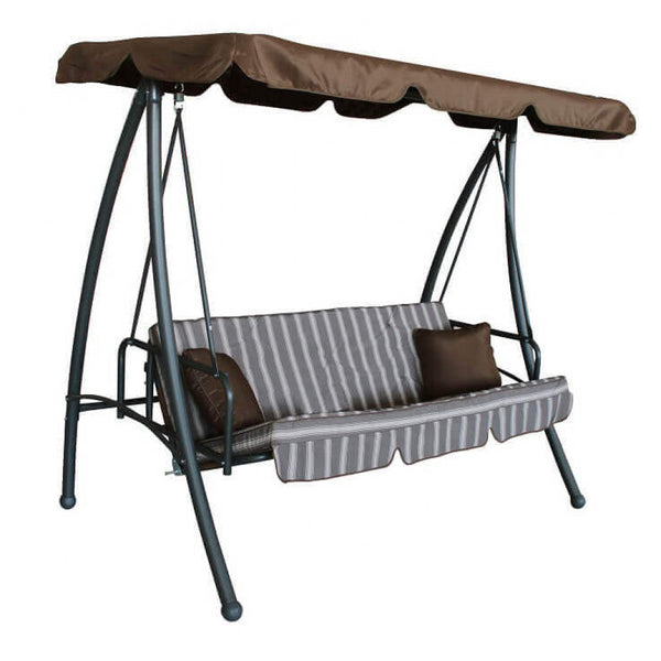 Dondolo Antigua con Cuscini 208x116x168 h cm in Acciaio Marrone acquista