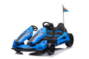 Go-Kart Elettrico per Bambini 2 Posti 24V Blu  