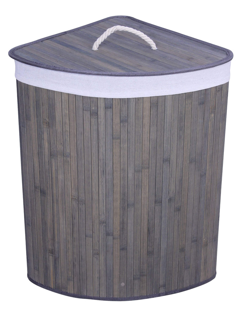 Cesto Portabiancheria 37x37x60 cm in Bamboo Collection Grigio