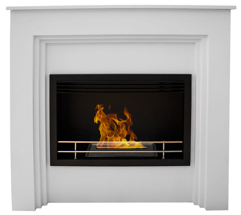 Camino a Bioetanolo da Pavimento 95x33x96 cm Karlsen Conegliano Bianco