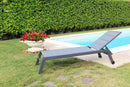 Lettino Prendisole da Giardino Formentera Impilabile 198x61x34/95 h cm in Alluminio Antracite