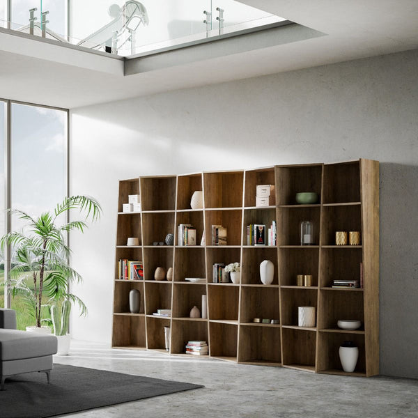 prezzo Libreria Moderna 7 Elementi 5 Ripiani Trek Noce