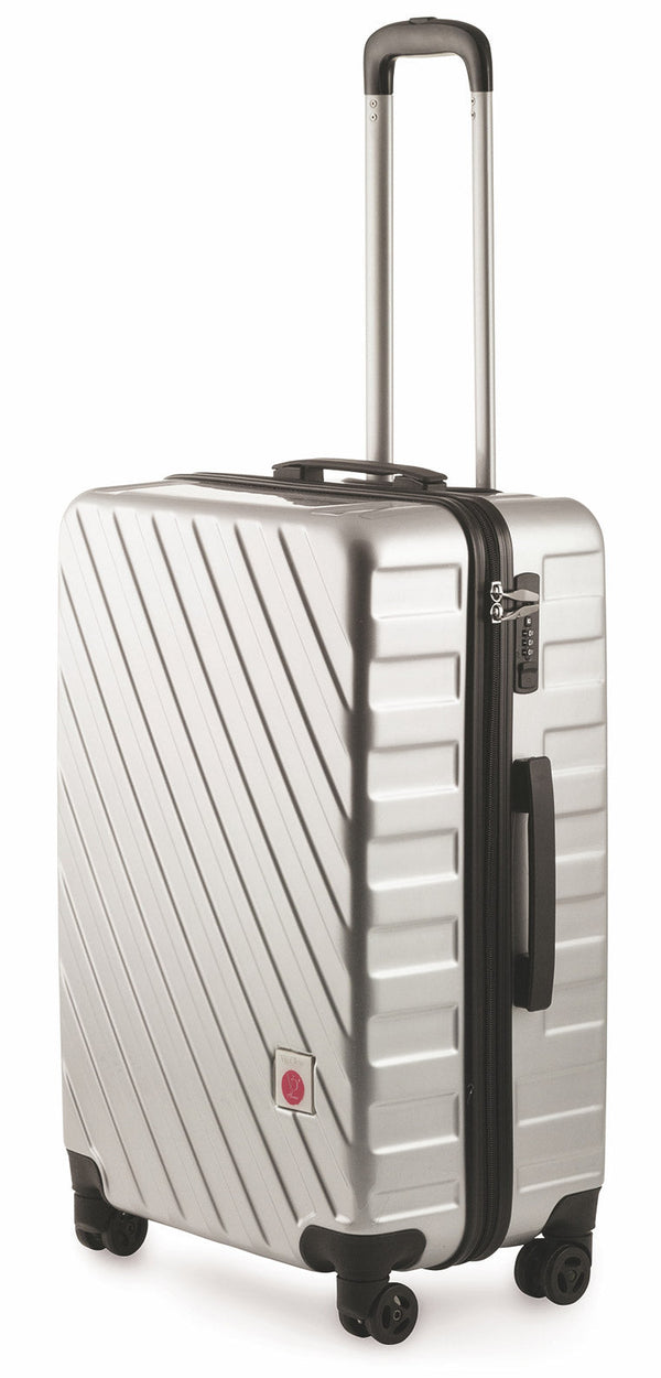 Trolley Valigia Bagaglio a Mano Rigida in Policarbonato 4 Ruote TSA Soriani Silver sconto