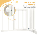 Cancellino per Cani taglia Piccola e Media 74-100x76 cm in Acciaio e PA Bianco