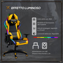 Sedia da Gaming Ergonomica 71,5x65x121-129 cm in Similpelle Multicolore
