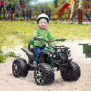 Quad per Bambini Elettrico 12V con Fari e Batteria Ricaricabile, Età 3-5 Anni, 100x65x73cm, Verde