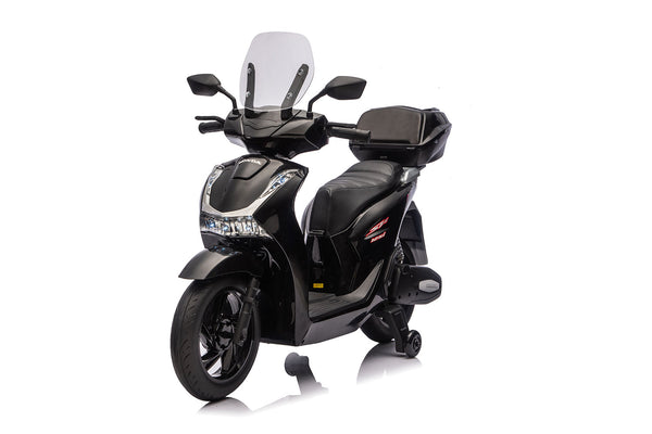 online Scooter Elettrico per Bambini Licenza Ufficiale Honda SH125 12V con Ruote EVA e Sedile Pelle Nero