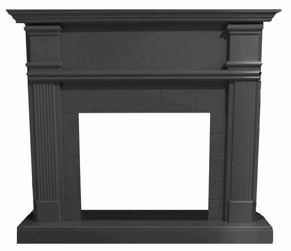 acquista Cornice da Pavimento per Inserto Camino Elettrico 114x28,2x102,2 cm in MDF Sined Caldera Grigio