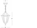 Lampada Sospesa Colore Nero e Oro per Esterno Linea Merlet Sovil