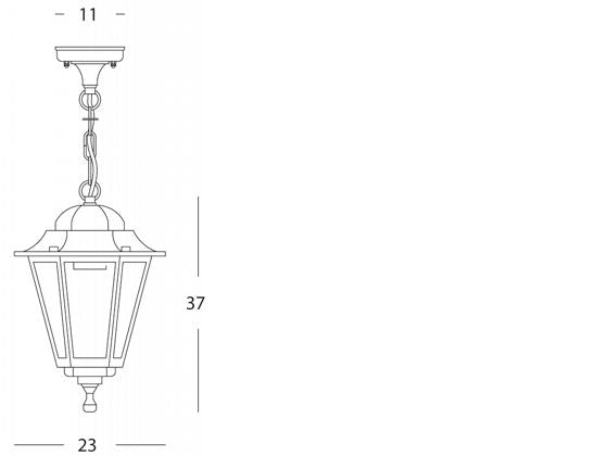 Lampada Sospesa Colore Nero e Oro per Esterno Linea Merlet Sovil