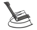 Poltrona a Dondolo da Giardino 60x107x95h cm in Acciaio e Textilene Ercolano Antracite  