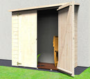 Casetta Box da Giardino per Attrezzi 1,82x0,91m con Pavimento in Legno Abete 12mm Albecour