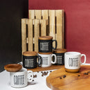 Set 6 Tazzine da Caffè con Stand Ø6x6 cm in Gres VdE Tivoli 1996 Urban Kitchen