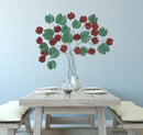 Pannello Albero Bix 105x6,5x94 cm in Ferro Rosso e Verde