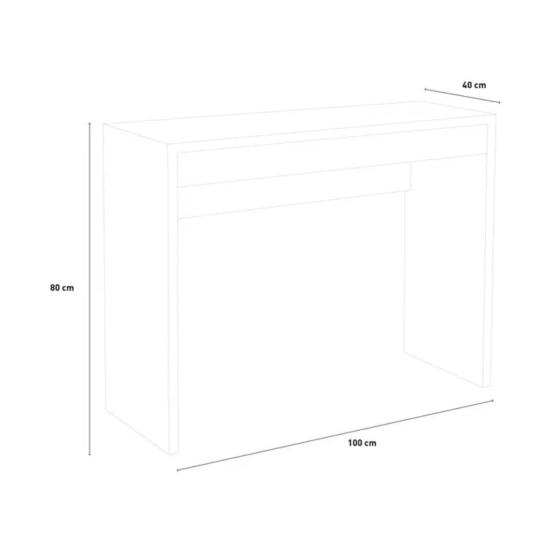 Scrivania da Ufficio 1 Cassetto 100x40x80 cm in Truciolare Nobilitato Rovere Sonoma