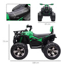 Quad per Bambini Elettrico 12V con Fari e Batteria Ricaricabile, Età 3-5 Anni, 100x65x73cm, Verde