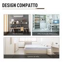 Scrivania da Ufficio 120x60x148 cm con Libreria in Legno Multicolore