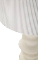 Lampada da Tavolo Tribal Ø26,5x67 cm in Ceramica e Ferro e Tessuto Multicolor      