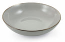 Set 6 Piatti Fondi Ø20x5 cm in Gres Villa d'Este Home Tivoli Royal Passion Grigio Chiaro