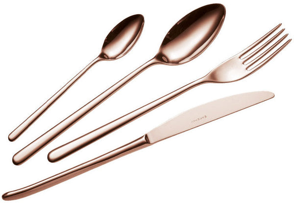 Servizio Set di Posate 24 Pezzi in Acciaio 18/10 PVD Eme Venice Copper Bronze sconto