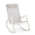 Poltrona a Dondolo da Giardino 60x107x95h cm in Acciaio e Textilene Ercolano Bianco e Grigio