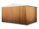 Casetta Box da Giardino in Lamiera di Acciaio Porta Utensili 360x345x212 cm Enaudi Legno