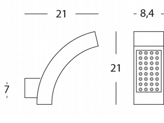 Lampada Applique Verticale Colore Nero per Esterno Linea Punto e Virgola Livos