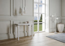 Consolle Allungabile 90x45-90x80 cm in Nobilitato Bianco