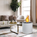 Camino a Bioetanolo Braciere da Pavimento Ø36xh56 cm per Interno ed Esterno Modigliani Bianco Perla