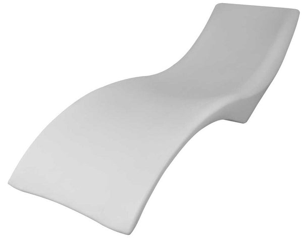 prezzo Lettino Chaise Longue da Giardino 220x70x60 cm in Polietilene Sined Vega Bianca