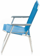 Sedia Mare Spiaggina Pieghevole in Alluminio Soriani Elba Blu Melange