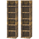 Set 2 Pezzi Mobile Libreria Porta CD 21x19.2x88,3 cm Marrone    