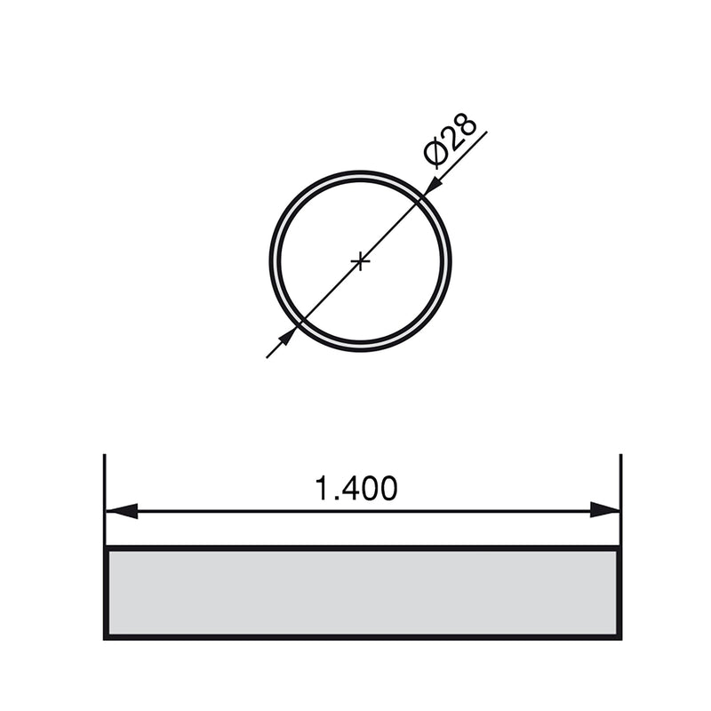Set 2 Bastoni Appendiabiti per Armadi Rotondi 95 cm in Alluminio Emuca Grigio Metallizzato