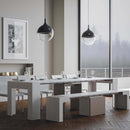 Panca Allungabile in Legno H49x40x58/302,5cm Box Bianco Frassino 