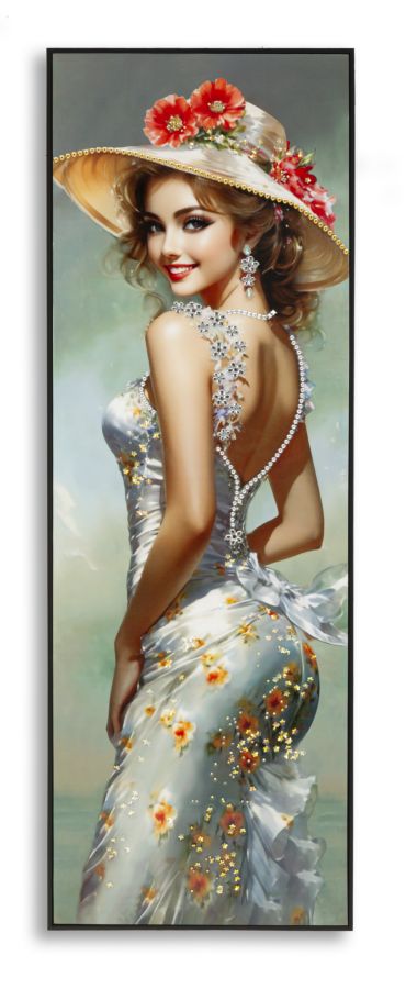 online Dipinto su Tela Laccato Elegant con Cornice 52x4,5x152 cm in Pino e Tela e Plastica