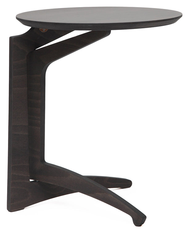 sconto Tavolino Pieghevole da Salotto Ø43x51 cm in Legno Grigio Scuro