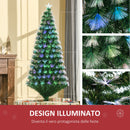 Albero di Natale Artificiale 180 cm in Fibra Ottica Foltissimo 230 LED 